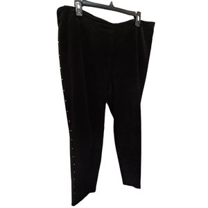 B &J embellished suede leather high rise pants size 14